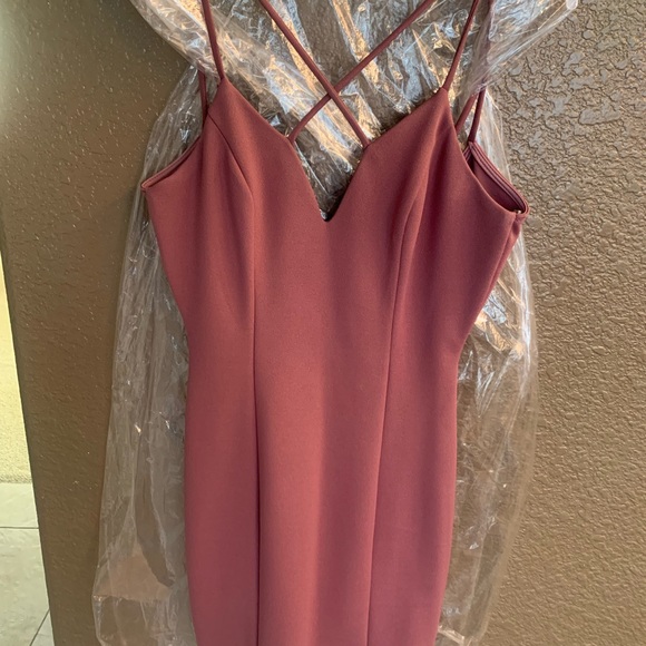 Mauve/Purple Strappy Windsor Bodycon Mini Dress - Picture 1 of 5